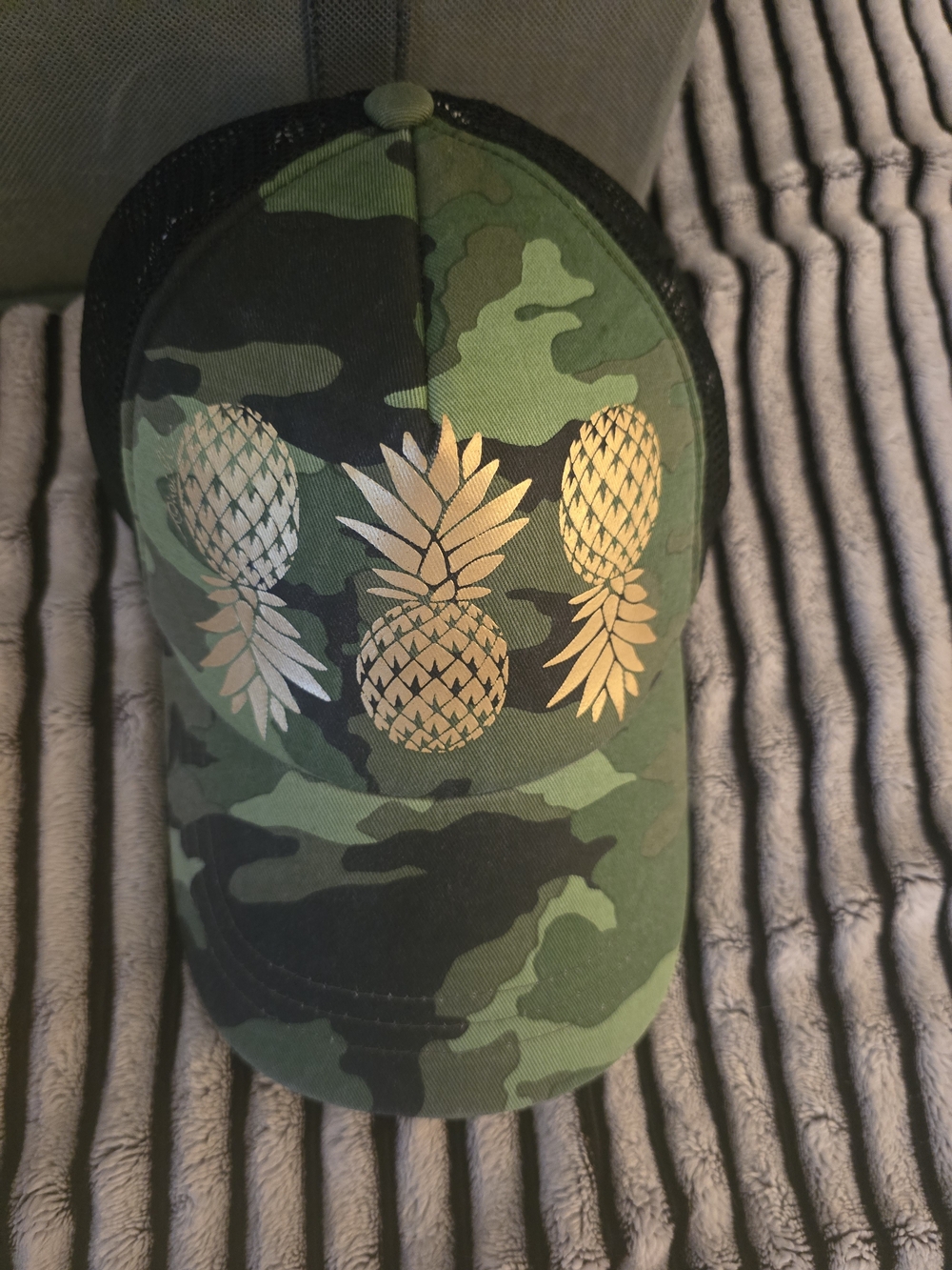 Green Camo Pineapple Trucker Hat From O'Neill Surf Beach Travel